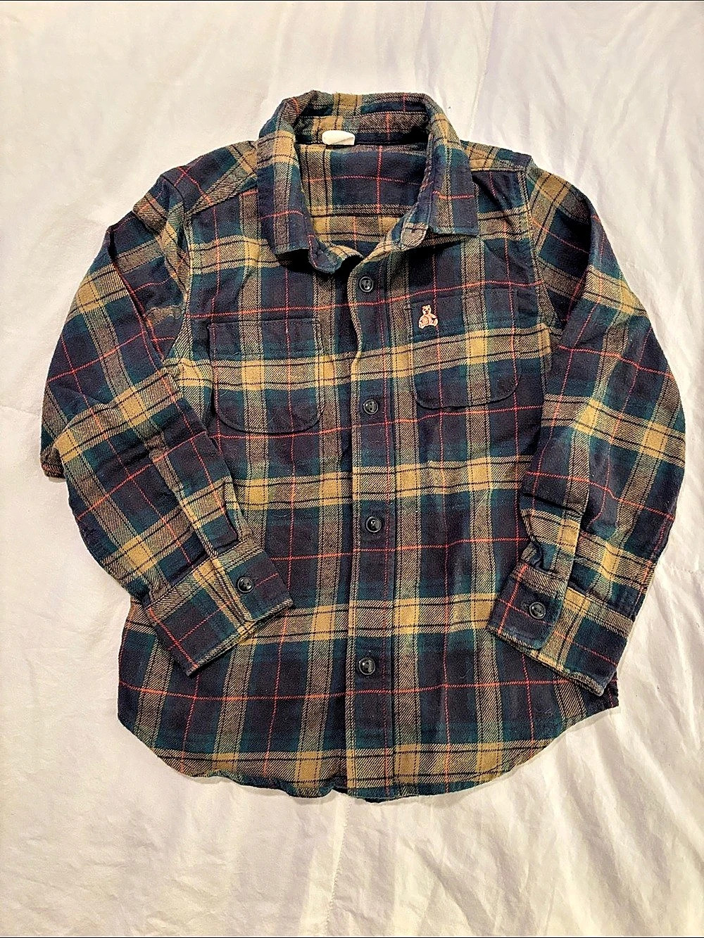 Gap Boys Plaid Cotton Shirt Size 5 Like New
